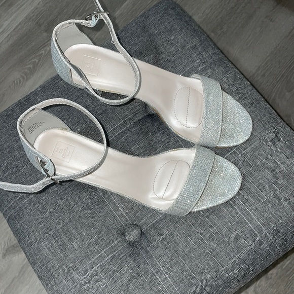 Mother of the Bride Silver Sparkle Shoes - Picture 1 of 9